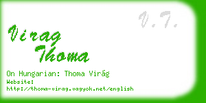 virag thoma business card